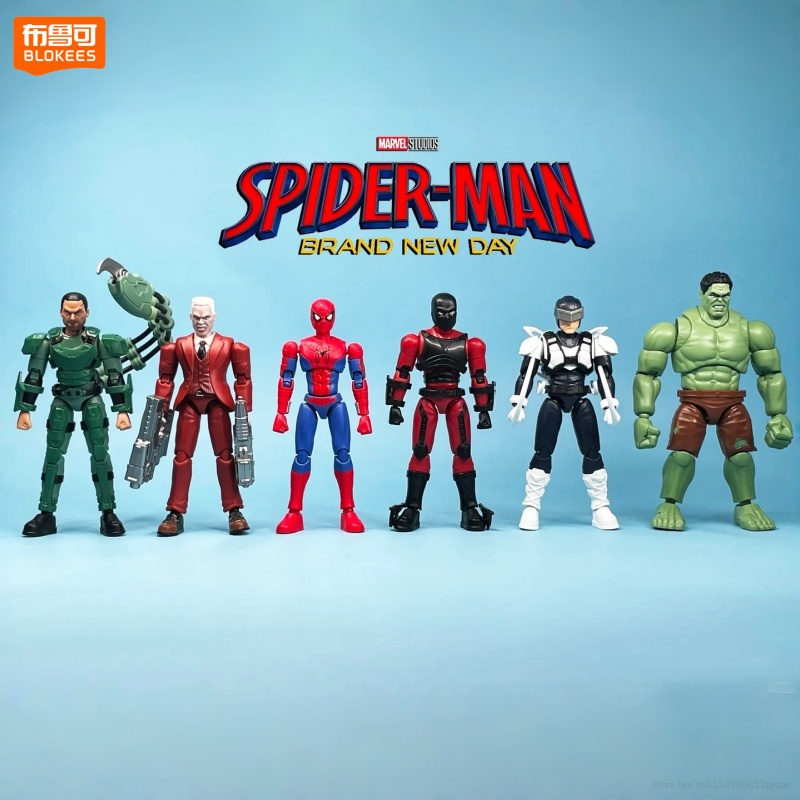 Model Kit Spiderman - Коллекционная фигурка Blokees Marvel Spider-Man Champion