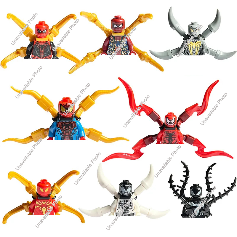 Model Kit Spiderman - Набор из 8 фигурок Marvel-героев, персонажей